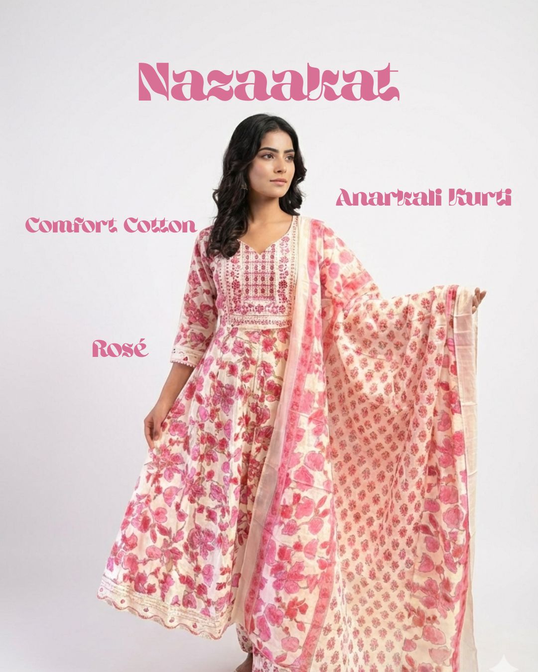 floral printed cotton anarkali kurti floral printed cotton anarkali kurti