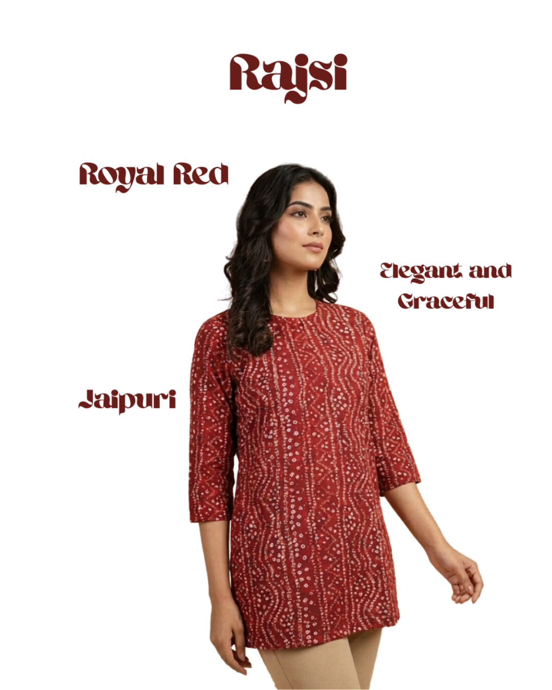 red ethnic printed straight kurti red ethnic printed straight kurti