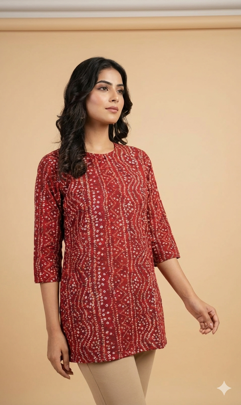 Gemini_Generated_Image_ngnxcengnxcengnx Rajsi- Red Kurti - Image 2